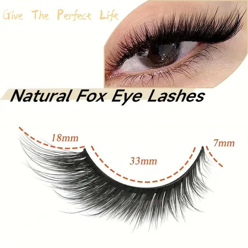 False Eyelashes Russian Strip Lashes Extension D-Curl Faux Mink Lashes 3D Effect False Eyelashes 10 Pairs