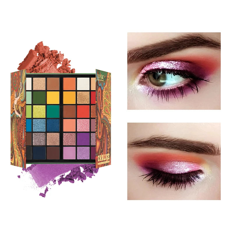 IMAGIC Eyeshadow Palette Matte Make Up Palette Highlight Blus Shimmer Pearlescent Waterproof  Eye shadow Powder And Body Paint