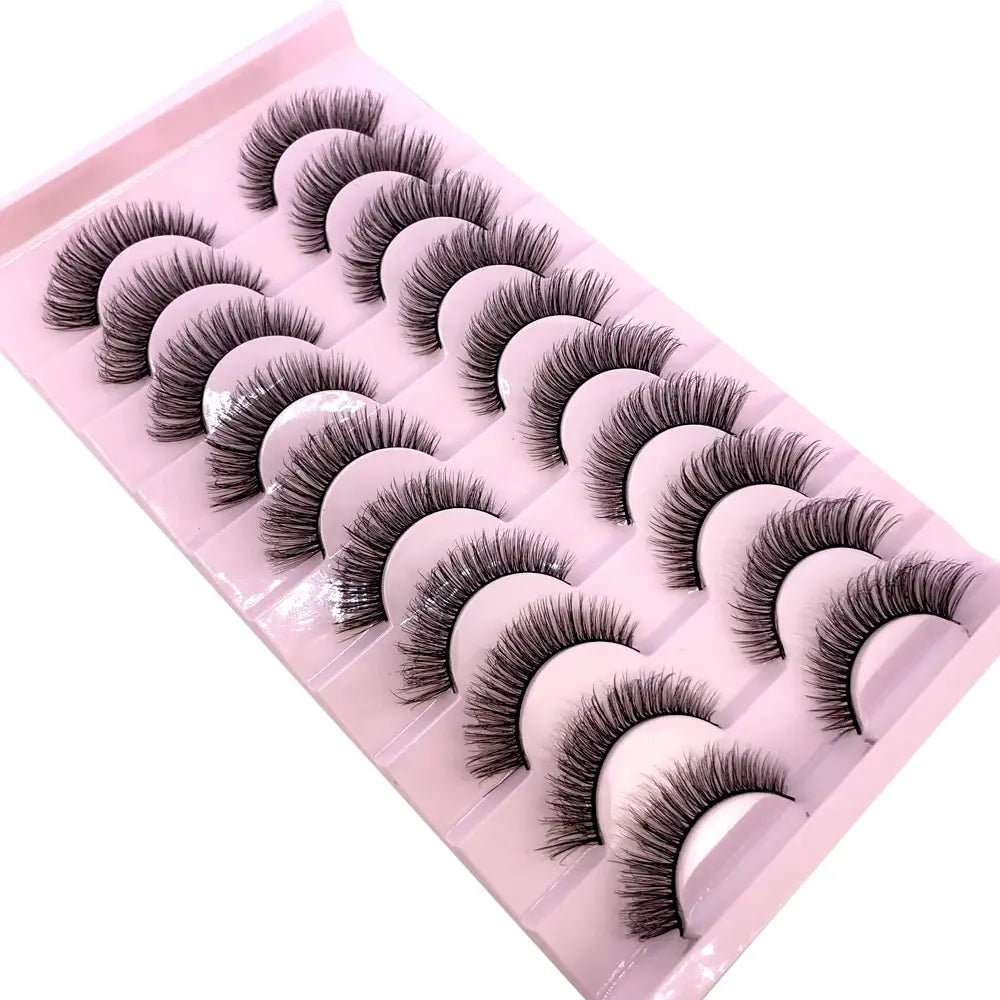 HBZGTLAD 10 Pairs Natural False Eyelashes Thick Make Ups 3D Mink Lashes Soft Eyelash Extension Fake Eyelash Long Mink Eyelashes