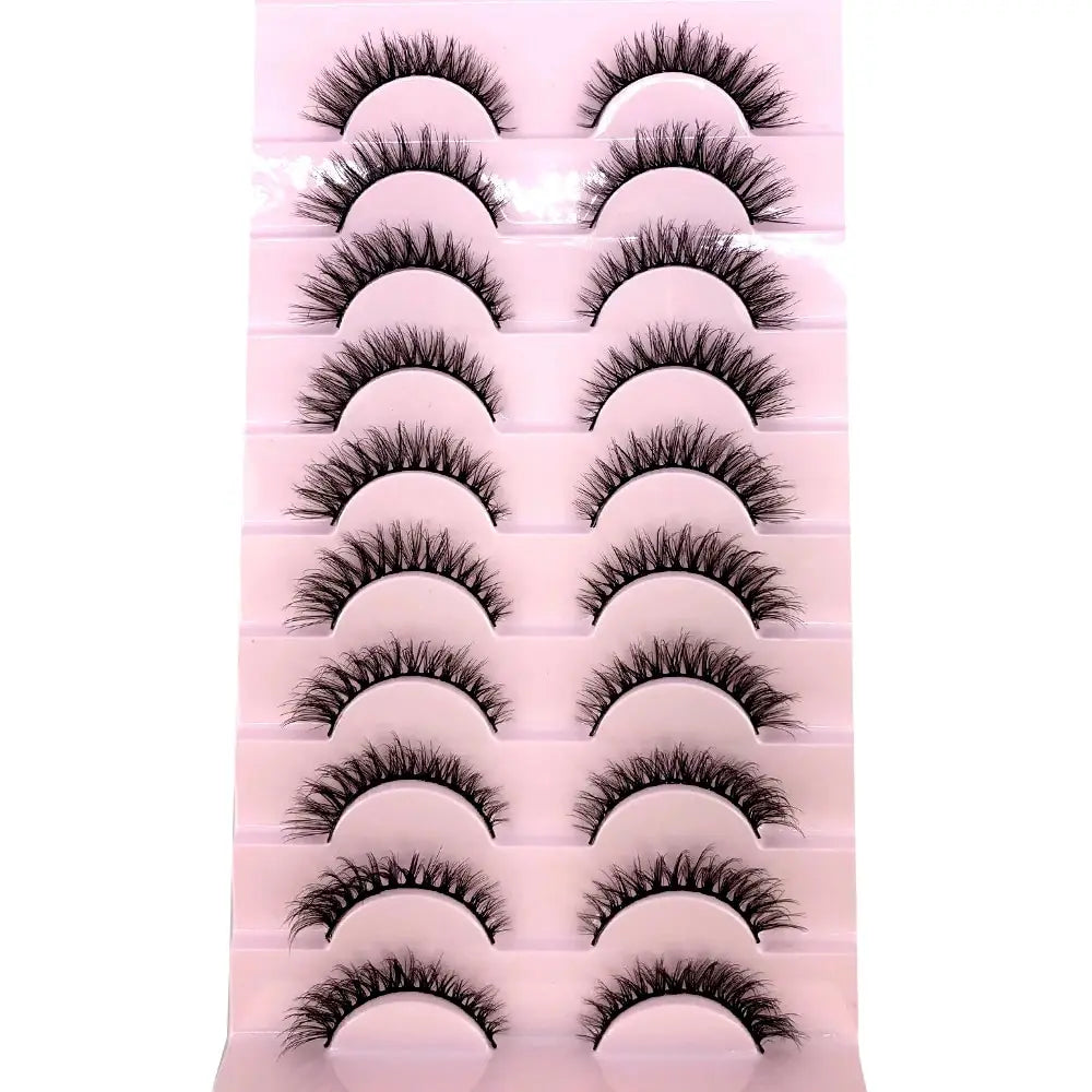 HBZGTLAD 10 Pairs Natural False Eyelashes Thick Make Ups 3D Mink Lashes Soft Eyelash Extension Fake Eyelash Long Mink Eyelashes