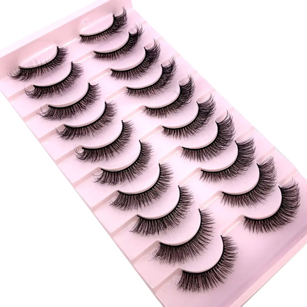 HBZGTLAD 10 Pairs Natural False Eyelashes Thick Make Ups 3D Mink Lashes Soft Eyelash Extension Fake Eyelash Long Mink Eyelashes