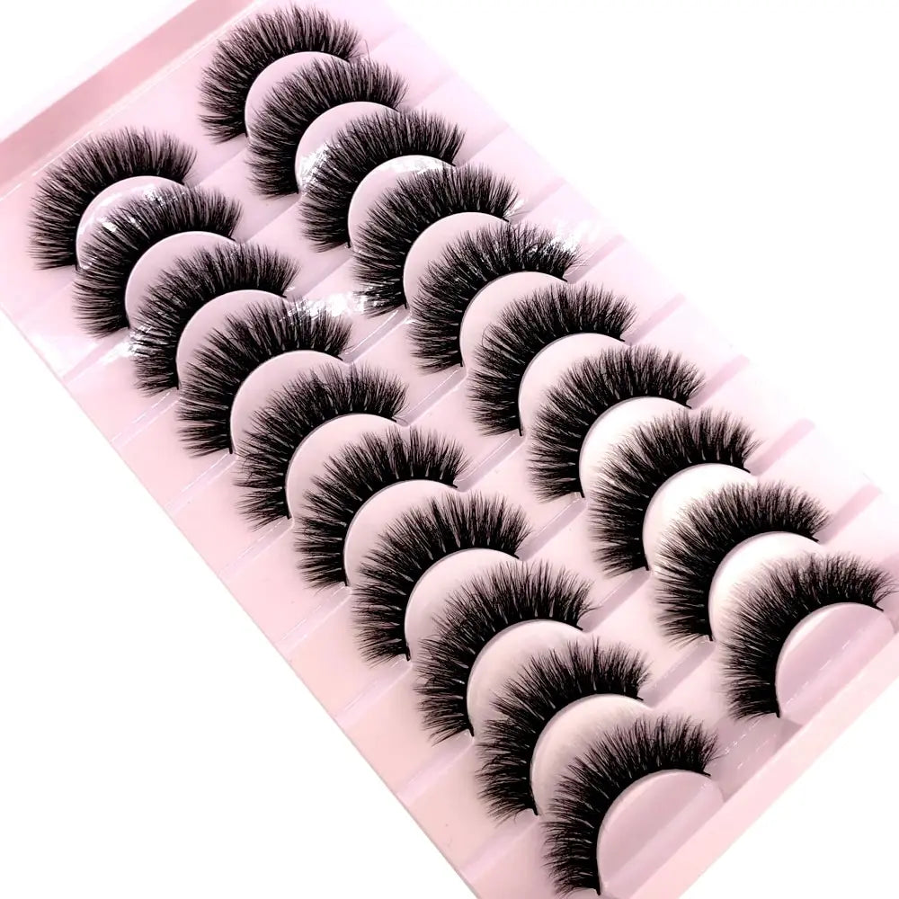 HBZGTLAD 10 Pairs Natural False Eyelashes Thick Make Ups 3D Mink Lashes Soft Eyelash Extension Fake Eyelash Long Mink Eyelashes
