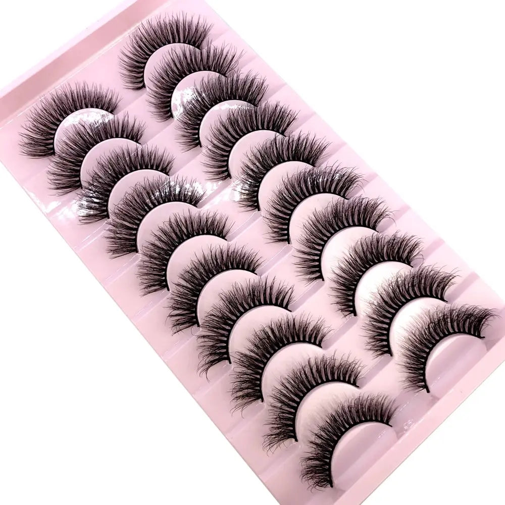 HBZGTLAD 10 Pairs Natural False Eyelashes Thick Make Ups 3D Mink Lashes Soft Eyelash Extension Fake Eyelash Long Mink Eyelashes
