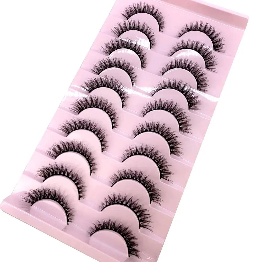HBZGTLAD 10 Pairs Natural False Eyelashes Thick Make Ups 3D Mink Lashes Soft Eyelash Extension Fake Eyelash Long Mink Eyelashes