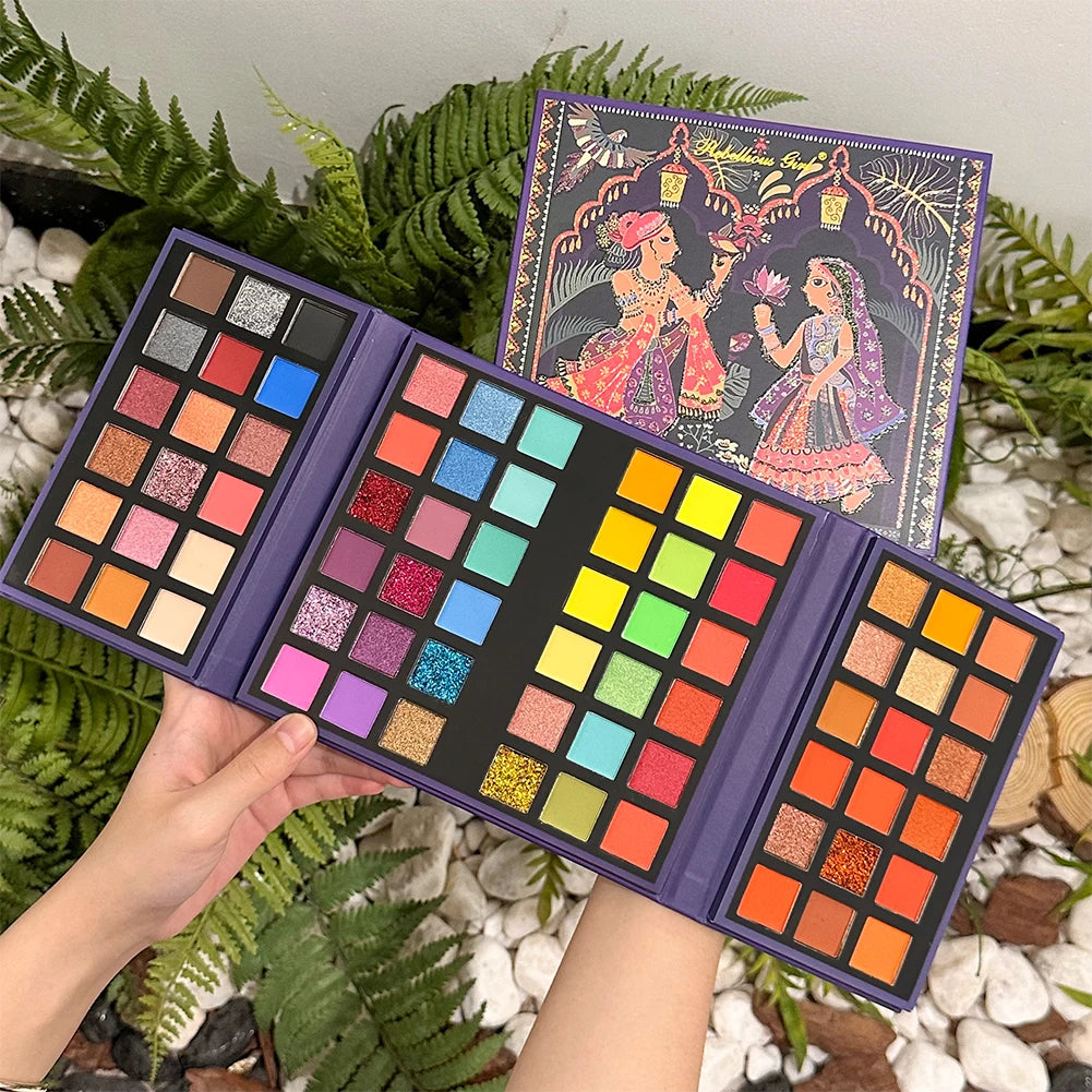 72 Colors Glitter Eyeshadow Palette Matte Waterproof Long Lasting Pressed Powder Cosmetics Kit Fashion Women Eye MakeUp Pallet