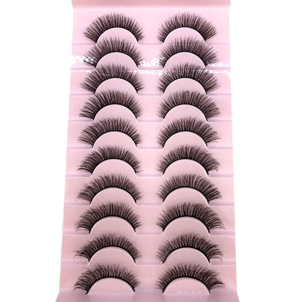 HBZGTLAD 10 Pairs Natural False Eyelashes Thick Make Ups 3D Mink Lashes Soft Eyelash Extension Fake Eyelash Long Mink Eyelashes