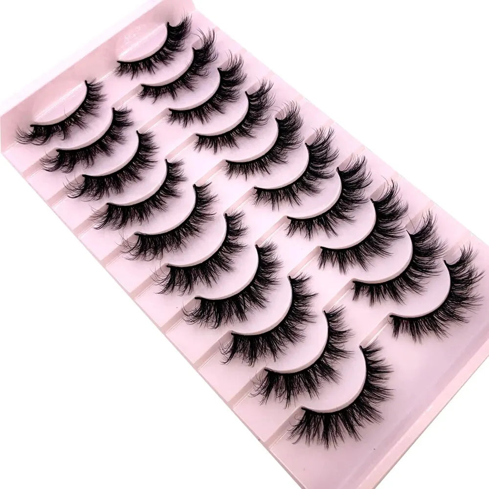 HBZGTLAD 10 Pairs Natural False Eyelashes Thick Make Ups 3D Mink Lashes Soft Eyelash Extension Fake Eyelash Long Mink Eyelashes