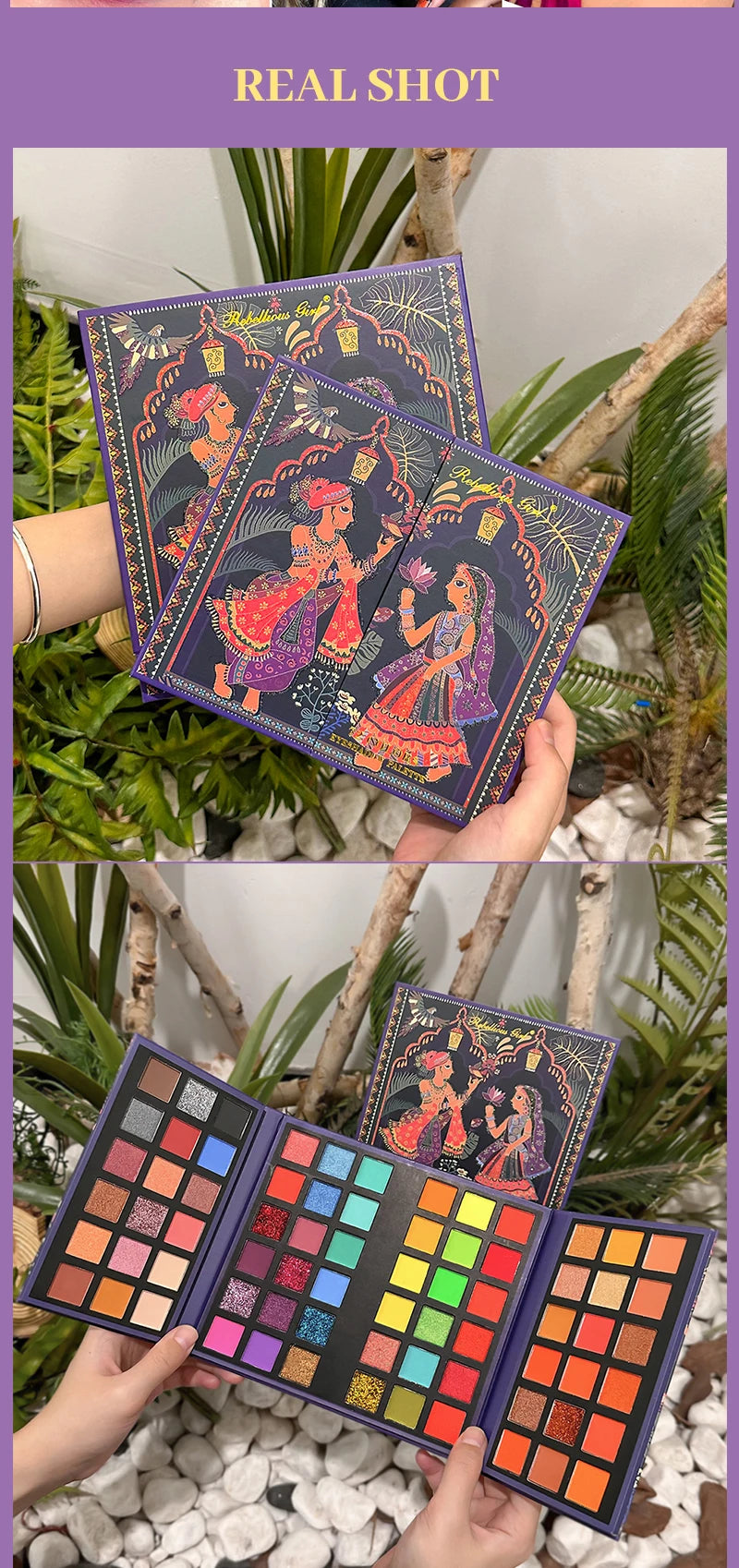 72 Colors Glitter Eyeshadow Palette Matte Waterproof Long Lasting Pressed Powder Cosmetics Kit Fashion Women Eye MakeUp Pallet